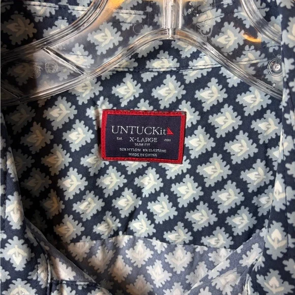 Set of 3 Men’s Patterned UNTUCKit Casual Button Down Short Sleeve Tops XL - Picture 3 of 14